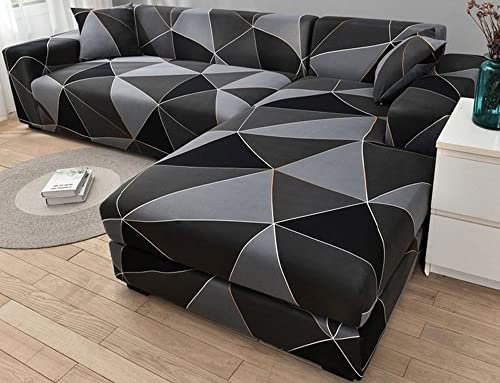 ZZDZW Sofabezug L Form Wasserdicht Beige Grau Rechts Links Couchbezug Sofahusse L-förmiges Sofa Überzug Couch Hussen 1 2 3 4 Sitzer Ecksofa Stretch Eckcouch L-vormig Bezug L-Förmige Sofabezüge