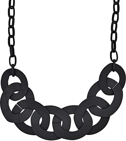 Steuer Modeschmuck Damen Collierkette Metall 50 Matt schwarz 445050012