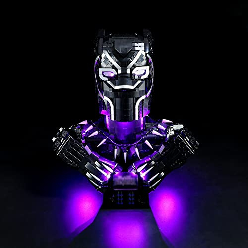BRIKSMAX 76215 Led Licht für LEGO Black Panther - Compatible with Lego Marvel Bausteinen Modell - Ohne Lego Set