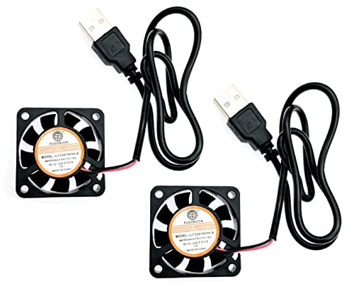 JZK 2x 40x40x10 mm DC 5V Mini ventilador refrigeración USB silencioso pequeño con cables 4010 40mm ventilador conector USB cojinetes manguito 4cm ventilador DC sin escobillas 5V
