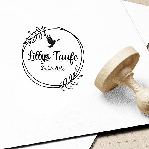 Personalisierter Stempel zur Taufe - mit Namen & Datum