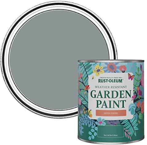 Rust-Oleum Grey Mould-Resistant Garden Paint In Satin Finish - Slate 750ml