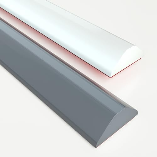 cuysfead 100CM T-Form Weiß Schwallschutzleiste Dusche Selbstklebend,Schwallschutz Duschwasserstop Wasserstopper Dusche,Wasserbarriere Dusche Doden,Duschschwellen-wasserdamm,Silikonstreifen