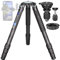 WEYLLAN Carbon Fiber Stativ 160cm, Tripod Carbon Fiber, Reisestativ aus Kohlefaser, Kamera Stativ Mit 40mm Beinrohr und 75mm Schalenadapter, Heavy Duty Bowl Stative, maximale Tragkraft 40 kg