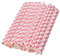 Lot de 600 pailles jetables extra longues en papier, à rayures roses et blanches, 26 x 0,6 cm, pour boire, anniversaires, fêtes, décorations, bars, restaurants