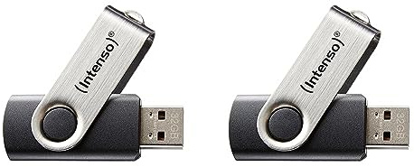 Intenso Basic Line 64 GB USB-Stick USB 2.0 Silber/schwarz (Packung mit 2)