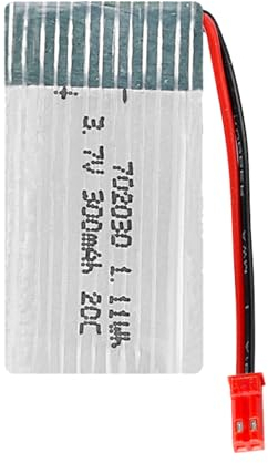 Lithium Polymer Akku 3.7V 300mAh 702030 Wiederaufladbarer Lipo Akku Lithium Ion Akku mit JST-2P Stecker für RC Drohne Flugzeug Zubehörteil