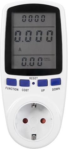 Energiekosten-Messgerät mit XXL LC-Display und Überlastschutz - Maximale Belastung bis zu 3.680W - Ideal für Haushaltsgeräte