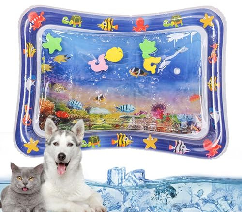 Tapis De Jeu Pour Chat, Tapis De Jeu Sensoriel À L'eau Pour Chat, Tapis De Refroidissement Gonflable Pour Chat Jouet Interactif Pour Chat Pour L'été Tapis D'eau Gonflable Épaissi Pour Chat Et Chien