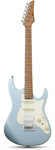 Donner DST-550 Guitare électrique 39 double pan pour avancés et professionnels, micro HSS avec chevalet trémolo, bleu glacier