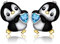 HOOHWE 925 Sterling Silber Nette Tier Pinguin Herz Ohrstecker für Frauen Mädchen Tochter Geburtstagsgeschenk