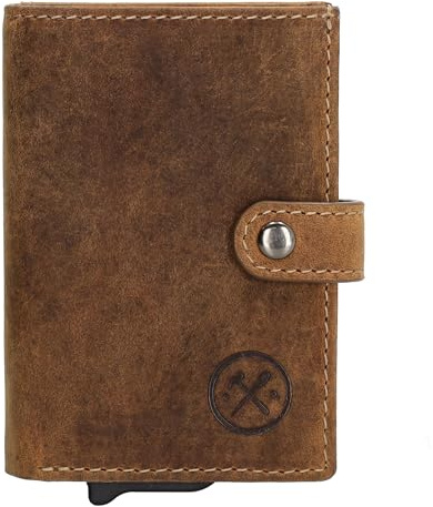 Hide & Stitches Sicherheitsbörse, Idaho-Kollektion, Platz für Kreditkarten, Druckknopfverschluss, Reißverschlusstasche, für Papiergeld, stilvoll und kompakt