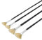 Elan Premium Fan Paintbrush Set, 4 PCS Synthetic Hog Paint Brushes, Artist Fan Paint Brush Set, Long Handle Paintbrushes for Oil Painting
