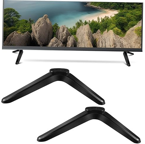 Mikinona 2pcs Television Mounting Brackets Screw Portable Tv Holder Stand for Tvs Non-slip