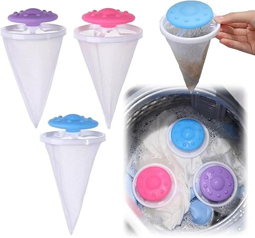Pet Hair Remover Washing Machine, Washing Machine Lint Catcher, Pet Hair Remover for Laundry and Floating Hairs Filtering Mesh, Pet Fur Catcher - Cat Dog Fur Remover Washing Machine Reusable (3 PCS)