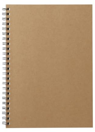 MUJI 無印良品 -Doppelring-Notizbuch, linierte Seiten, nachhaltiges gepflanztes Baumpapier A6 (1, Beige)