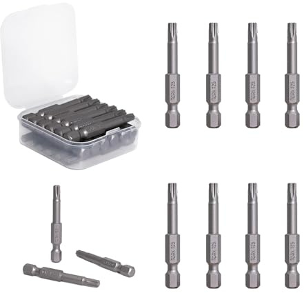 FamlTol Inserti Torx T25, Set di 18 punte per cacciavite punte di ricambio lunghezza 50 mm, punta a stella in acciaio S2 adatte per viti Torx T25 in automobili, mobili, macchinari ed elettronica