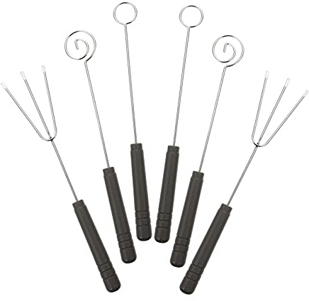 Luxshiny Schokoladen Tauchgabeln Edelstahl Fondue Dip Gabel Mit Kunststoffgriff Für Obst Deko Kuchen Küchenwerkzeug 6 Stück