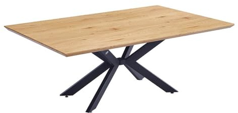 Home Deluxe – Esstisch-Set AVENCIA mit 6 Stühlen ARIA Rosa - Farbe: Light Oak, Maße: 200 x 76 x 120 cm, Sternfuß, Eckig, Ausziehbar I Essgruppe Ausziehtisch Esszimmermöbel