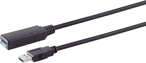 1aTTack.de 1x Cavo di prolunga USB-A USB 3.0 – SuperSpeed ​​​​5 Gbit/s – Amplificatore di segnale – Nero – 10 metri