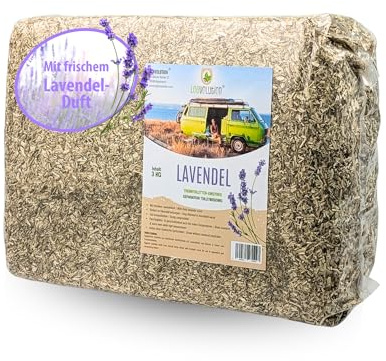 Loovolution Hanfeinstreu Lavendel für Toiletten, 3 kg | Kompostierbare, staubfreie Einstreu für Trenntoiletten, Trockentrenntoiletten und Campingtoiletten.