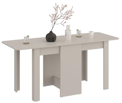 KOMTO Esstisch Klappbar – Klapptisch Cashmere, Küchentisch für 2-4 Personen, Ausklappbarer Tisch für kleine Räume | Dining Table MOVA 163 x 60 x 72,6 cm