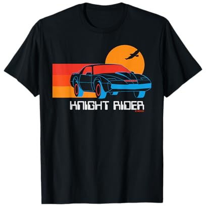 Knight Rider Retro Sonnenuntergang Design T-Shirt