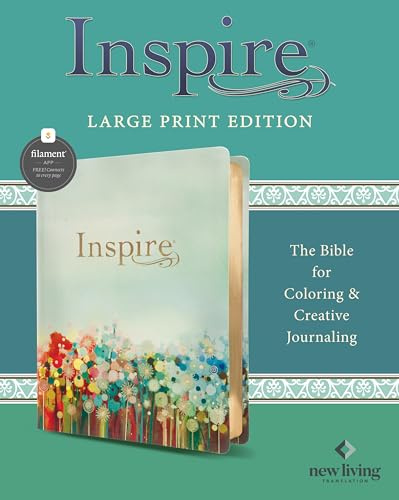 Inspire: New Living Translation, Filament-Enabled Edition, Leatherlike, Floral Fields With Gold