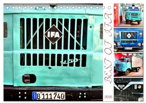 BEST OF IFA (Tischkalender 2026 DIN A5 quer), CALVENDO Monatskalender: LKW W50 und L60 von IFA in Kuba (CALVENDO Mobilitaet)