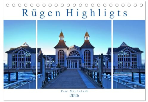 Rügen Highlights (Tischkalender 2026 DIN A5 quer), CALVENDO Monatskalender: Insel Rügen, eine Ostseeperle (CALVENDO Orte)