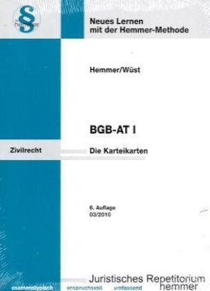 Karteikarten BGB AT I (Karteikarten - Zivilrecht)