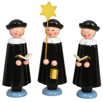 Rudolphs Schatzkiste Kurrendefiguren schwarz H= 30cm NEU Kirche Holz Weihnachten Seiffen Erzgebirge Stern Singen