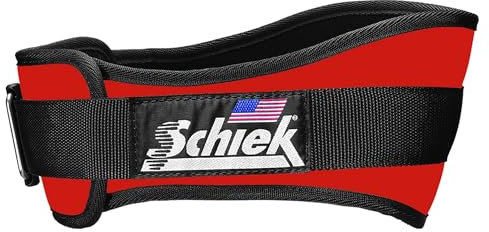 Schiek Sports Gürtel, unisex, bequem justierbar, Rückenbreite 15 cm, Unisex, SG_B00151Y694_US, rot, L