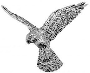 Kleine Anstecknadel Zinn Vögel Falcon