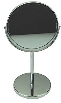APOLLO Espejo de Pedestal, Vidrio Cromado, 7.5L x 4W cm