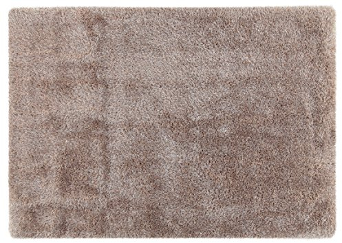 VIVA Shaggy Teppich, PVC-Polyester, beige, 80 x 150 x 1,20 cm