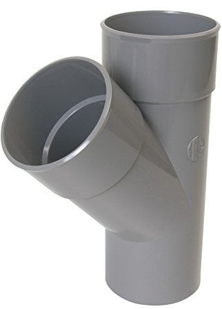 NICOLL COV50170 Culotte et embranchement Simple Male-Femelle à 45° -PVC Gris-Ø 100 mm-BT14