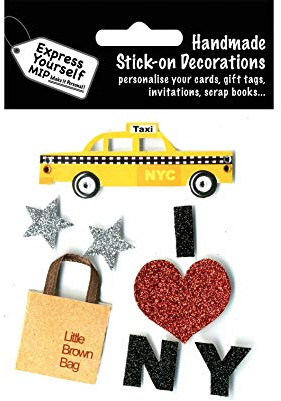 Express Yourself DIY, self Adhesive, New York Icons Topper - Ideal for Card Making, Scrapbooking, Papercrafts, Childrens Crafts etc