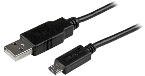 StarTech.com 3m 10 ft Long Micro-USB Charge-and-Sync Cable -M/M - USB to Micro USB Charging Cable - 24 AWG (USBAUB3MBK)