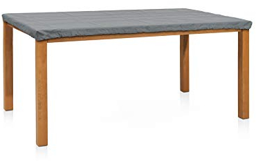 Casa Mina Abdeckhaube Gartenmöbel - Gartentischabdeckung wetterbeständig & wasserdicht - Schutzhülle für Tischplatten - Abdeckhülle rechteckig 180x100cm (Wood Cover 146106)