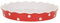 Isabelle Rose Quiche - / Tarte Form aus Keramik - rot polka dot - 30cm x 30cm x 5 cm
