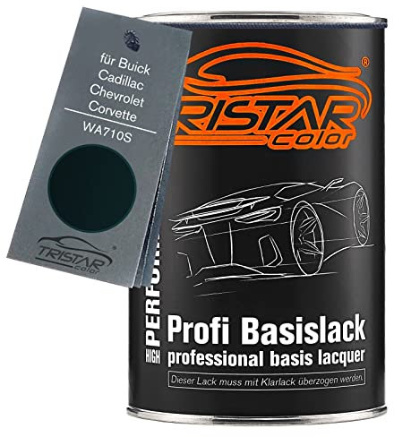 TRISTARcolor Autolack Dose spritzfertig für Buick/Cadillac/Chevrolet/Corvette WA710S Opus Green/Ebony Green Basislack 1,0 Liter 1000ml