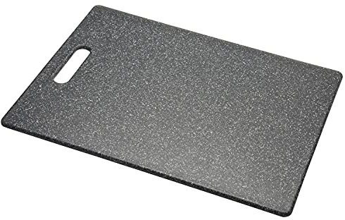 Large Black Chopping Board - 36 x 26cm Granite Effect. Hygienic, Knife Friendly When Cutting Or Preparing in The Kitchen. Scratch Resistant, Double-Sided Use, Ridged & Tough. Dishwasher Safe.