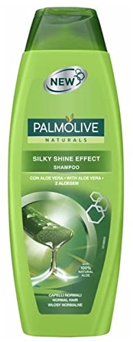 3 x Palmolive naturals “silky shine effect” shampoo (aloe vera) for all hair types, 350 ml