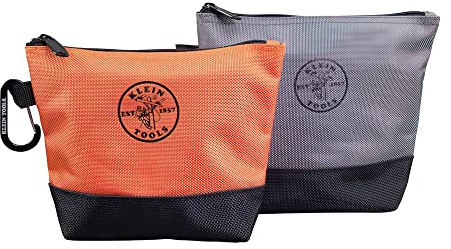 Utility bag, zipper Tool Bags in marrone, nero, grigio, rosso, 31,8 cm tela, 2 bags Klein Tools - 55470