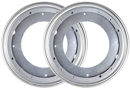 Fasmov 2 Stück 30cm Drehscheibe Drehteller Plattenspieler Drehtischlager Rund Metall Kugellager Drehbar für Tisch Drehplatte TV Rack Schreibtisch