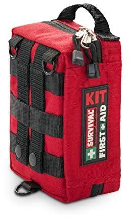 Survival Handy First Aid Kit- with MOLLE System, Ideal for Hiking, Camping, Sports, Adventurers, Day trippers - 44 Pieces