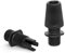 Serre-câble, bloque-câble en plastique ; pour câble électrique en tissu/textile. Lot de 10 pièces (Noir)