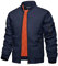 KEFITEVD Hommes Automne Baseball Thermal Veste Cargo Printemps Coton Blouson Militaire Veste avec Poches à Fermeture Éclair - Bleu Marine - 3XL/étiquette taille 4XL