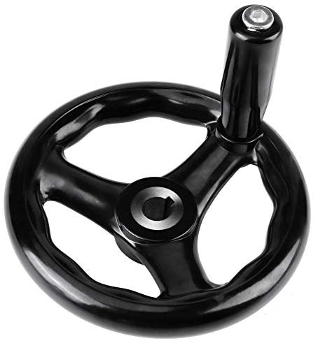 Nimoa Volantino, volantino 12 * 125mm Nero a 3 Razze per fresatrice tornio